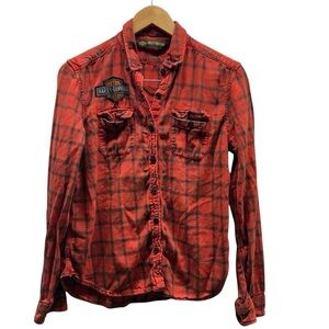Harley Davidson Button Up Flannel